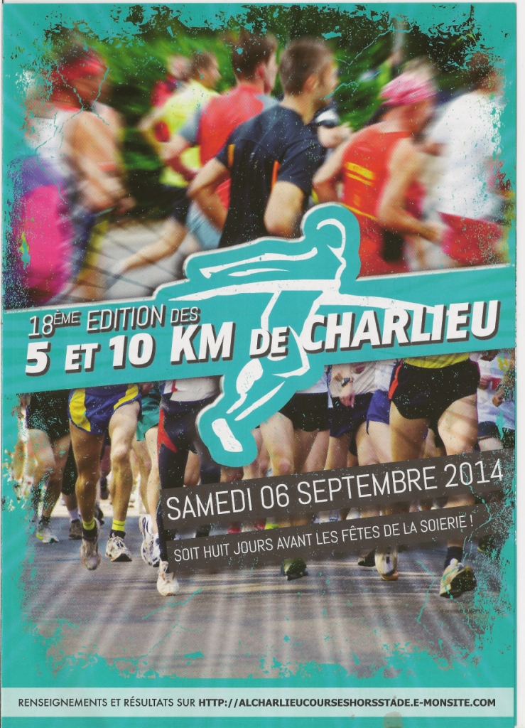 Affiche 10 km charlieu 2014